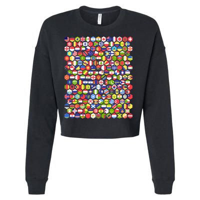 World Flags Flags Of The World Nations Flags Cropped Pullover Crew