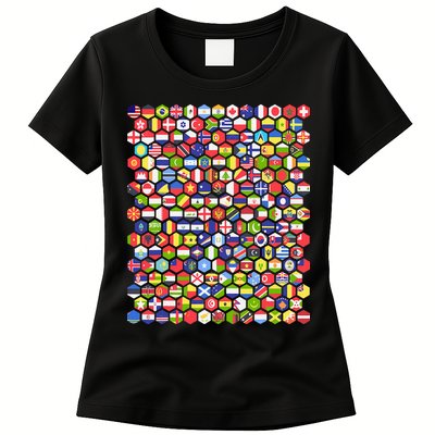 World Flags Flags Of The World Nations Flags Womens T-Shirt