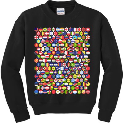 World Flags Flags Of The World Nations Flags Kids Sweatshirt