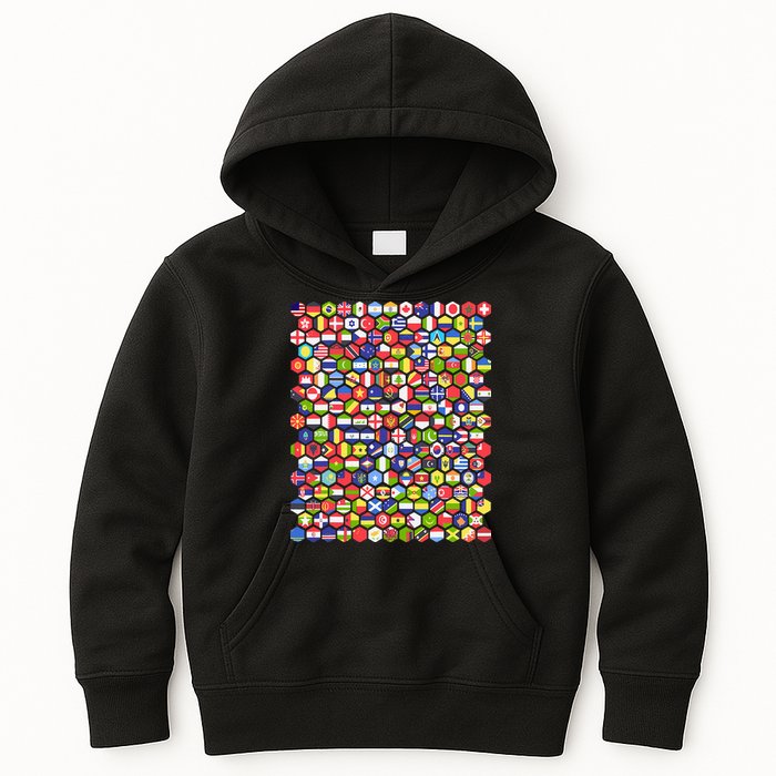 World Flags Flags Of The World Nations Flags Kids Hoodie