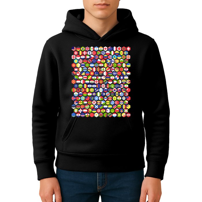 World Flags Flags Of The World Nations Flags Kids Hoodie