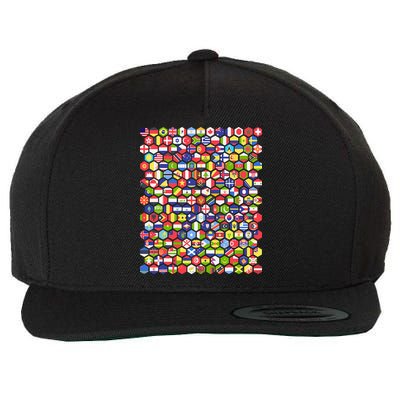 World Flags Flags Of The World Nations Flags Wool Snapback Cap