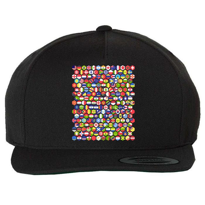 World Flags Flags Of The World Nations Flags Wool Snapback Cap