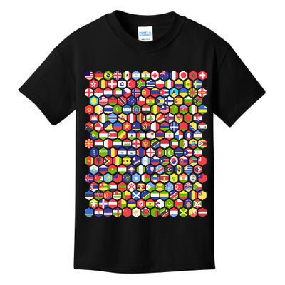 World Flags Flags Of The World Nations Flags Kids T-Shirt