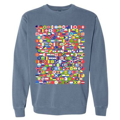 World Flags Flags Of The World Nations Flags Garment-Dyed Sweatshirt