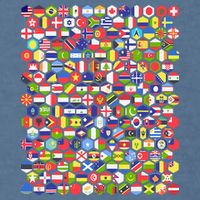 World Flags Flags Of The World Nations Flags Garment-Dyed Sweatshirt