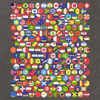 World Flags Flags Of The World Nations Flags Cotton Canvas Backpack