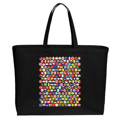 World Flags Flags Of The World Nations Flags Cotton Canvas Jumbo Tote