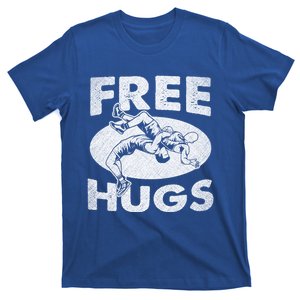 Wrestling Funny Free Hugs Wrestling Gift T-Shirt