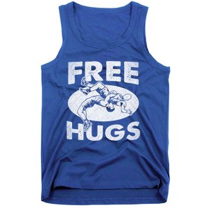 Wrestling Funny Free Hugs Wrestling Gift Tank Top