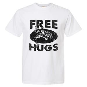 Wrestling Funny Free Hugs Wrestling Gift Garment-Dyed Heavyweight T-Shirt