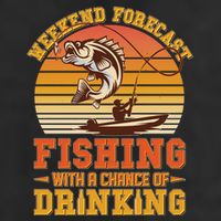 Weekend Forcast Fishing With A Chance Of Drinking Cool Comfort Performance Bucket Hat