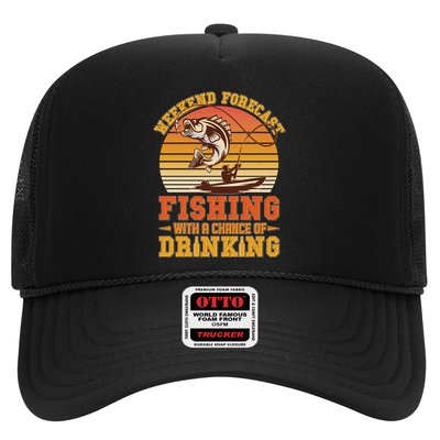 Weekend Forcast Fishing With A Chance Of Drinking Trucker Hat