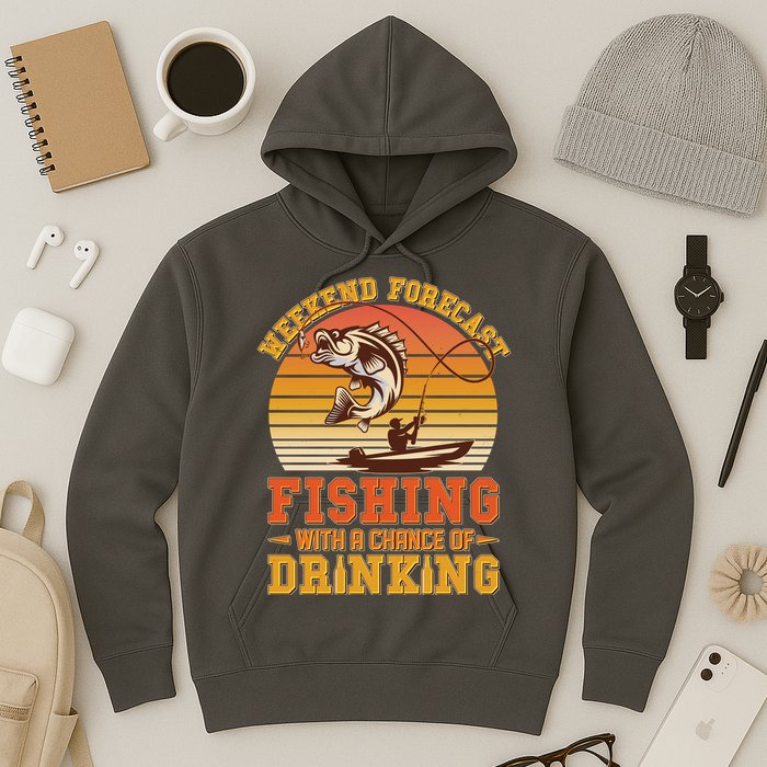 Weekend Forcast Fishing With A Chance Of Drinking Hoodie