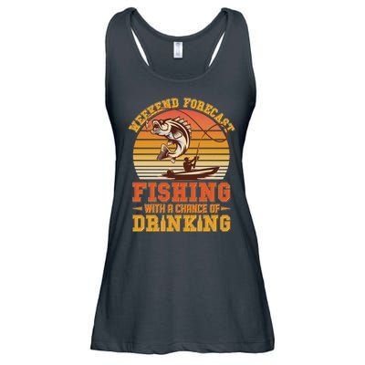 Weekend Forcast Fishing With A Chance Of Drinking Ladies Essential Flowy Tank