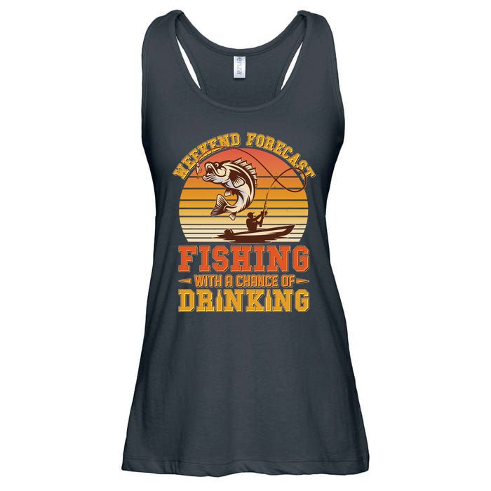 Weekend Forcast Fishing With A Chance Of Drinking Ladies Essential Flowy Tank