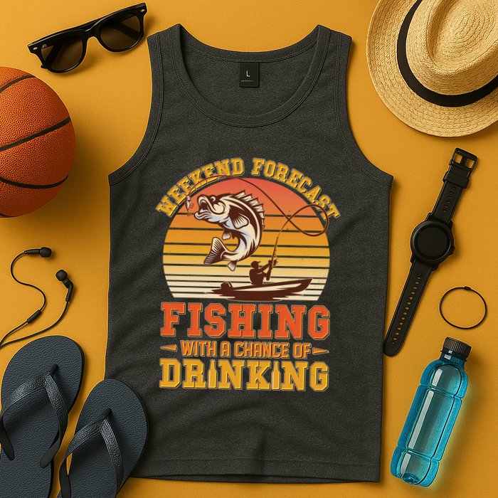 Weekend Forcast Fishing With A Chance Of Drinking Tank Top