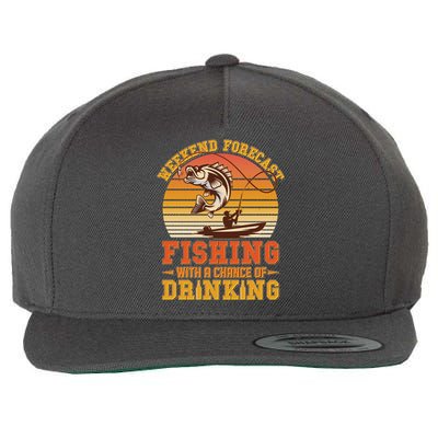 Weekend Forcast Fishing With A Chance Of Drinking Wool Snapback Cap