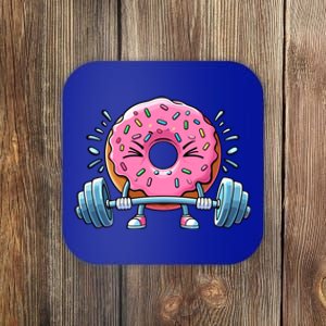 Weightlifing Funny Fitness Workout Gym Donut Lover Doughnut Gift Coaster