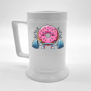 Weightlifing Funny Fitness Workout Gym Donut Lover Doughnut Gift Beer Stein