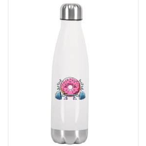 Weightlifing Funny Fitness Workout Gym Donut Lover Doughnut Gift Stainless Steel Insulated Water Bottle