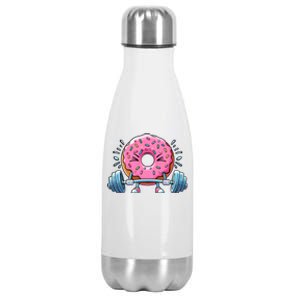 Weightlifing Funny Fitness Workout Gym Donut Lover Doughnut Gift Stainless Steel Insulated Water Bottle