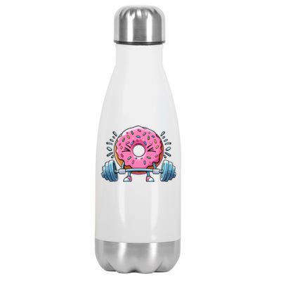 Weightlifing Funny Fitness Workout Gym Donut Lover Doughnut Gift Stainless Steel Insulated Water Bottle