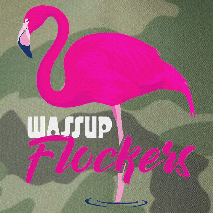 Wassup Flockers Funny Flamingo Legacy Tie Dye Trucker Hat