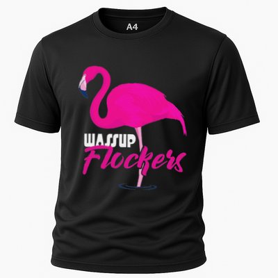 Wassup Flockers Funny Flamingo Performance Shirt