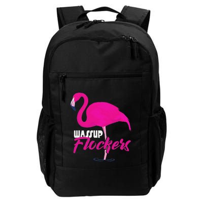 Wassup Flockers Funny Flamingo Backpack