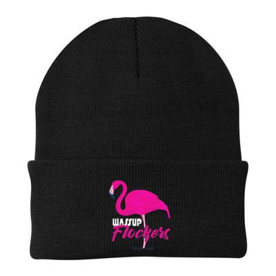 Wassup Flockers Funny Flamingo Beanie