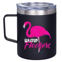 Wassup Flockers Funny Flamingo 12oz Stainless Steel Coffee Mug