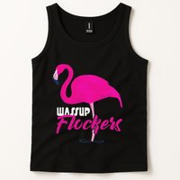 Wassup Flockers Funny Flamingo Tank Top