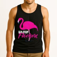Wassup Flockers Funny Flamingo Tank Top