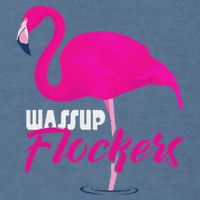 Wassup Flockers Funny Flamingo Garment-Dyed Sweatshirt