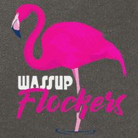 Wassup Flockers Funny Flamingo Cotton Canvas Backpack
