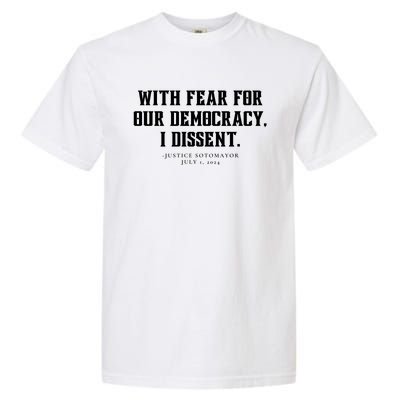 With Fear For Our Democracy I Dissent Garment-Dyed Heavyweight T-Shirt