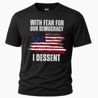 With Fear For Our Democracy I Dissent Usa Distressed Flag Performance Shirt