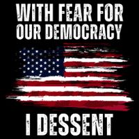 With Fear For Our Democracy I Dissent Usa Distressed Flag Performance Shirt