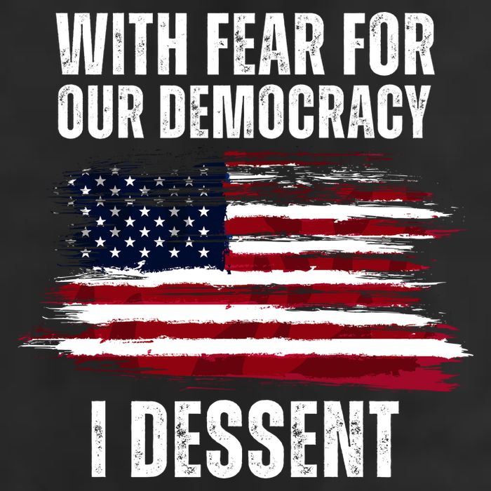 With Fear For Our Democracy I Dissent Usa Distressed Flag 25L Jumbo Tote