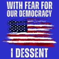 With Fear For Our Democracy I Dissent Usa Distressed Flag Toddler T-Shirt