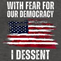 With Fear For Our Democracy I Dissent Usa Distressed Flag Vector Backpack