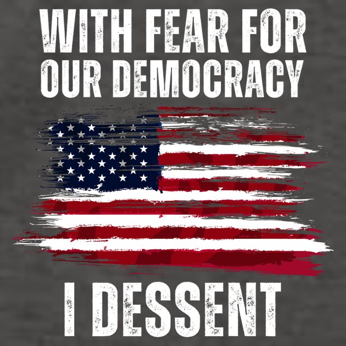 With Fear For Our Democracy I Dissent Usa Distressed Flag Vector Backpack