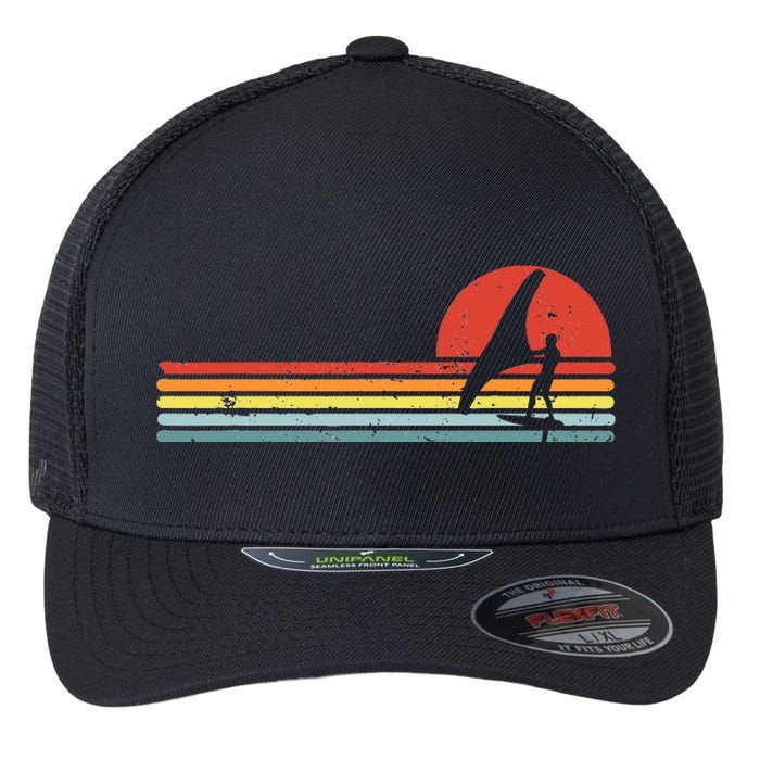 Wing Foiling Foil Surf Surfing Foiler Retro Vintage Surfer  Flexfit Unipanel Trucker Cap