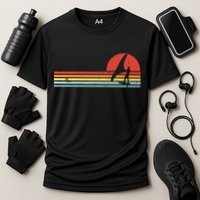 Wing Foiling Foil Surf Surfing Foiler Retro Vintage Surfer  Performance Shirt