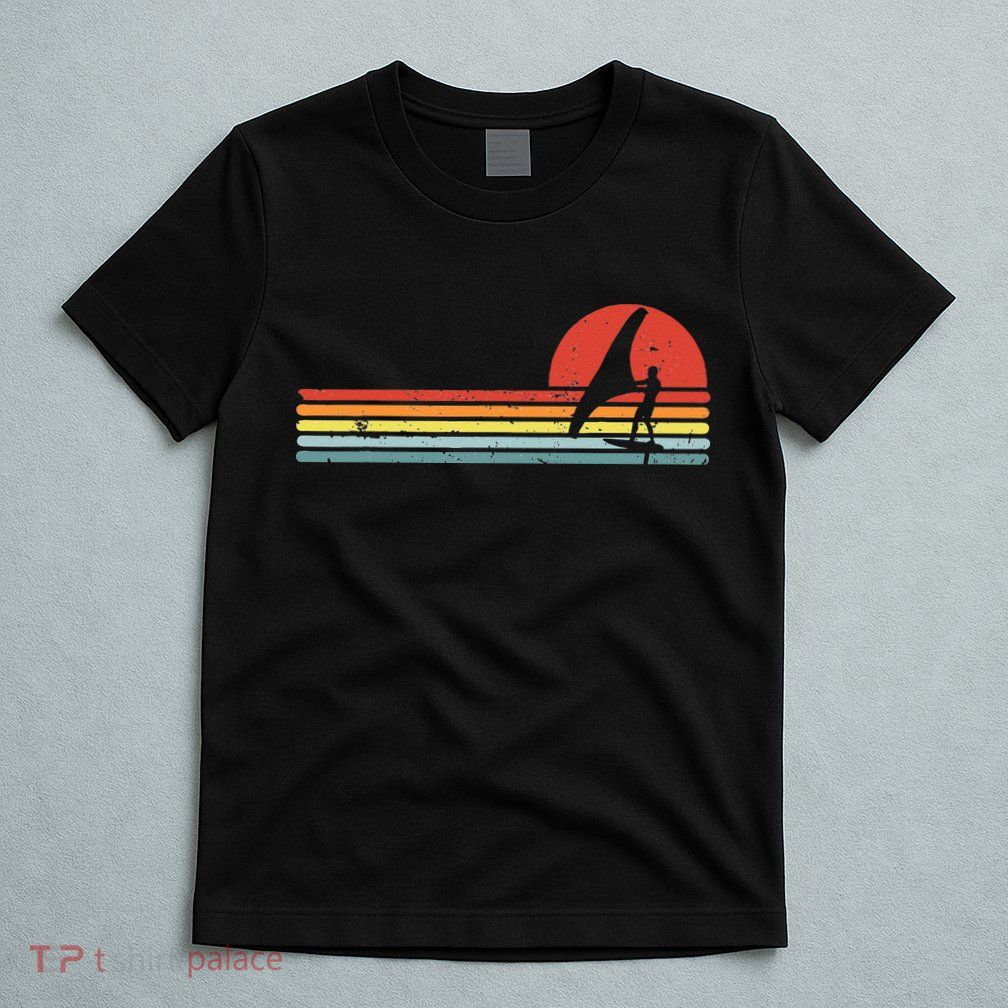 Wing Foiling Foil Surf Surfing Foiler Retro Vintage Surfer  T-Shirt
