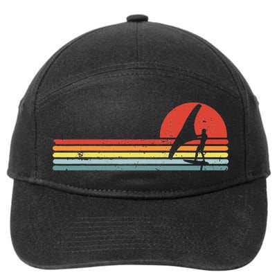 Wing Foiling Foil Surf Surfing Foiler Retro Vintage Surfer  7-Panel Snapback Hat