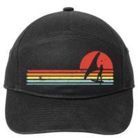 Wing Foiling Foil Surf Surfing Foiler Retro Vintage Surfer  7-Panel Snapback Hat