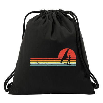 Wing Foiling Foil Surf Surfing Foiler Retro Vintage Surfer  Drawstring Bag
