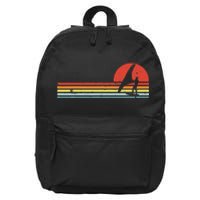 Wing Foiling Foil Surf Surfing Foiler Retro Vintage Surfer  16 in Basic Backpack